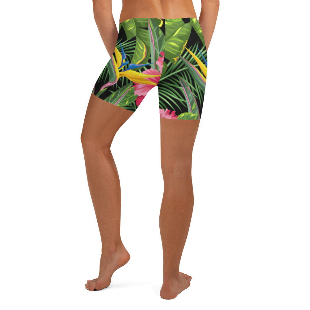 Tropical Biker Shorts